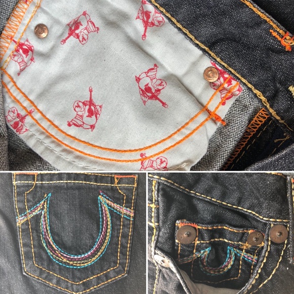 True Religion | True Religion Black Flare Jeans Y2K low rise fit - Picture 5 of 7